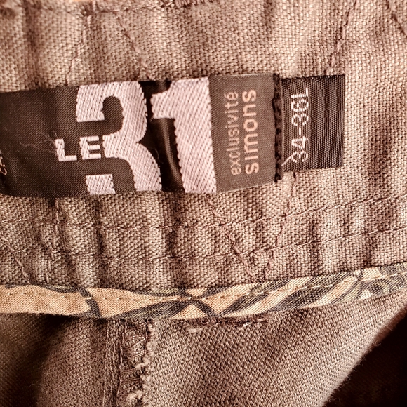Le 31 Men's Grey Linen & Cotton Pants Size W34 L36 - Picture 4 of 11